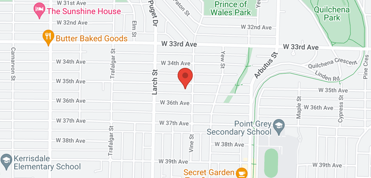 map of 2326 W 35TH AVENUE
